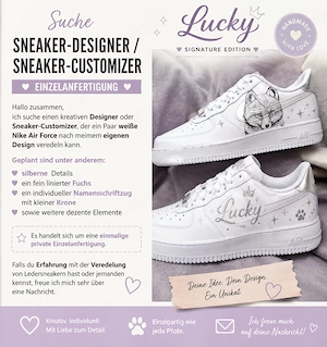 Suche Sneaker-Designer für individuelle Einzelanfertigung