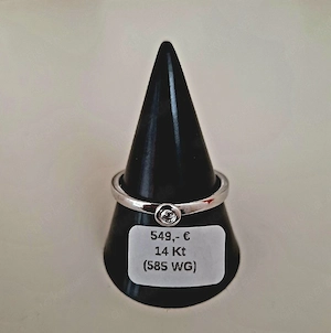 585 - Weißgold Verlobungs-Ring mit Zirkonia