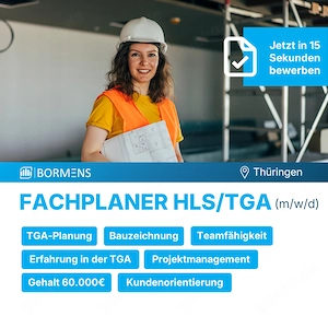 Fachplaner HLS TGA (m w d) gesucht 60.000 