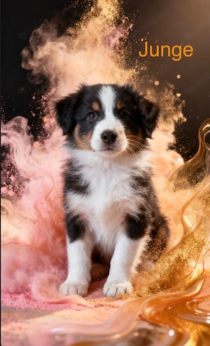 4 süße Australian Shepherd Welpen suchen Abenteuer 