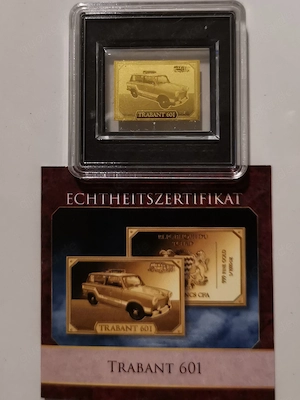 Goldbarren Löschfahrzeug "Trabant 601" 1 1000 oz 999er Feingold mit Zertifikat