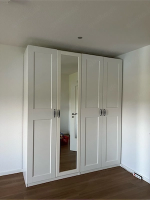 IKEA Pax Kleiderschrank weiß mit Spiegeltür, 200cm mit Innenleben