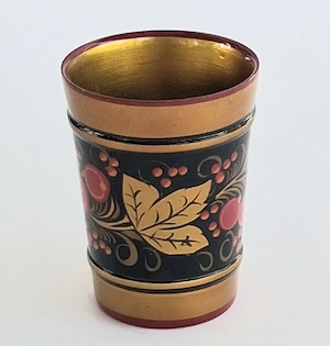    Orginal russische Handarbeit 11 cm hoch, vintage Khokhloma