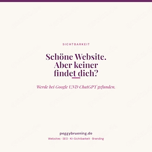 Website erstellen & bei Google und ChatGPT gefunden werden - Webdesign & SEO für Selbstständige
