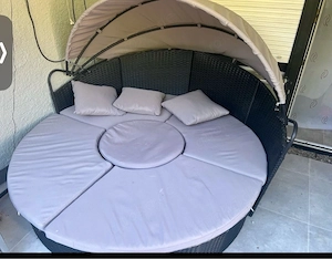 garten möbel liege Oase ratan beige