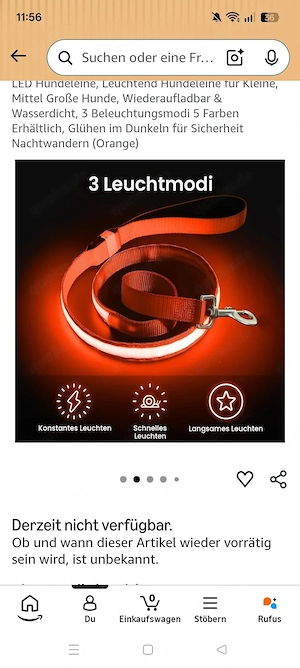 Led Leine Orange  Bild 3