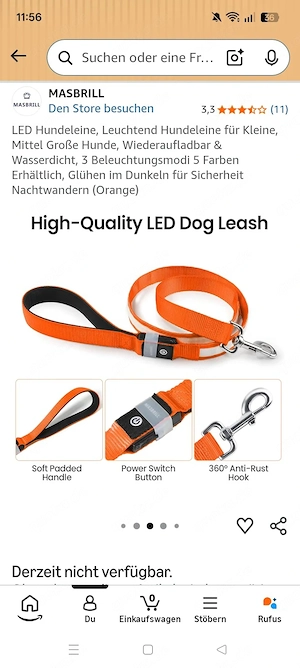 Led Leine Orange  Bild 2