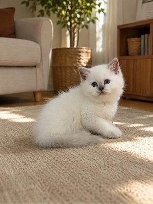 Britsch langhaar kitten
