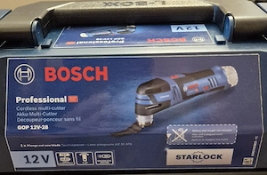 BOSCH Pofessional Multi Cutter GOP 12V-28, +2 Akku Li-Ion+ Ladegerät + Zubehör + L-BOXX