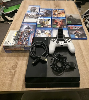  PS4 500GB Konsole + 12 Spiele + weißer Controller Komplettset