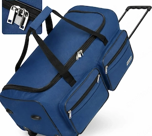 Neu Trolley Reisekoffer xxl 160L mit 3 Rolle-Blau