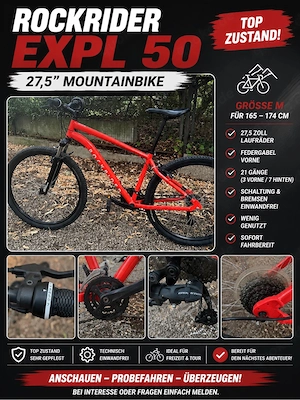 Rockrider EXPL 50   27,5  Mountainbike | Größe L | Top Zustand