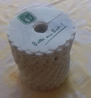 Tropfdeckchen in Papierform "Bitte ein Bit" für Biertulpengläser