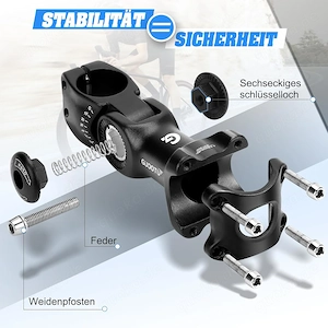 Ergonomischer Lenkervorbau 31.8mm   Verstellbar, Neu & Unbenutzt Bild 5