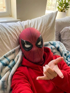 elektrische spiderman maske
