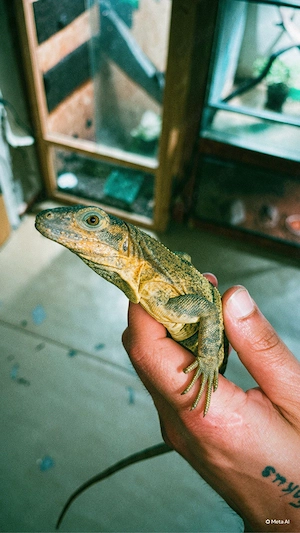 schwarzer leguan 