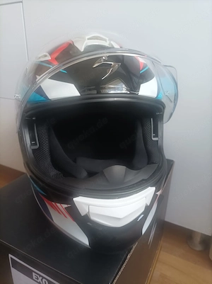 Motorrad Helm XXL - Scorpion EXO-491 Abilis Integralhelm - schwarz-blau-rot