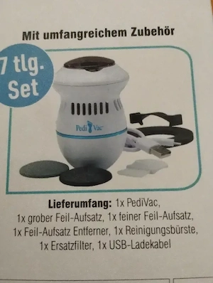 PadiVac elektrischer Hornhautentferner mit Saugfunktion  Bild 5