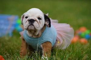  Tom, ein liebenswerter englischer Bulldogge, sucht ein Zuhause für immer.