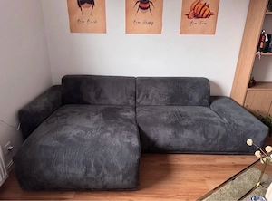 Trendmanufaktur Ecksofa Braga Cord Kaltschaum neuwertig 