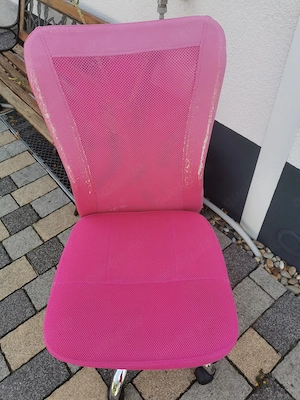 Schreibtischstuhl mit Rollen- Kunstleder, höhenverstellbar