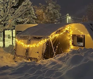 Winter Luft Vorzelt (kampa dometic winter air pvc 260 S) + Wolf DACHSCHNEERÄUMER Bild 2