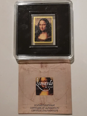 Goldbarren "Leonardo da Vinci Masterpieces - Mona Lisa" 1 500 oz 999er Feingold mit Zertifikat