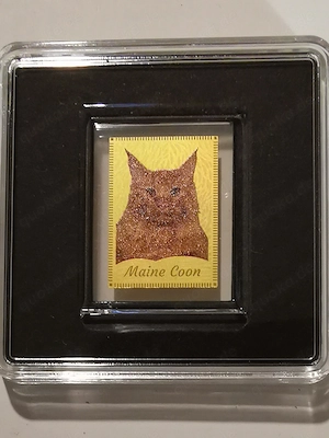 Goldbarren "Family Cats - Maine Coon" 1 500 oz 999er Feingold