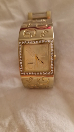Guess Damen Armbanduhr Vintage-Look,goldfarben,wie neu