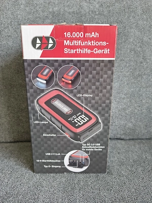 Multifunktions Starthilfe Gerät 16.000mAh