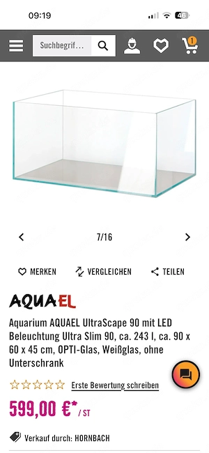 Weißglasaquarium NEU 