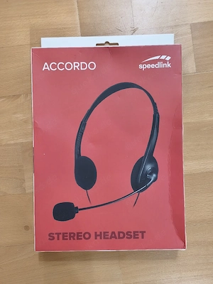 Speedlink Accordo Stereo-Headset 3,5 mm Boom-Mikro Lautstärke 1,7 m Schwarz