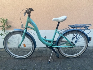 Kands Vittoria Kinder Mädchen Fahrrad Kinderfahrrad Cityrad 24 Zoll Türkis Blau