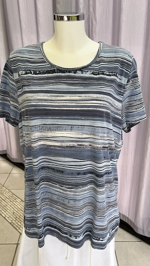 Shirt mit Kurzarm Gr. XL gemustert