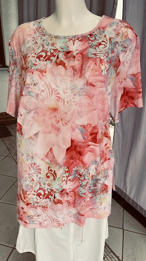 In-Print Shirt mit Kurzarm Gr. L rose gemustert
