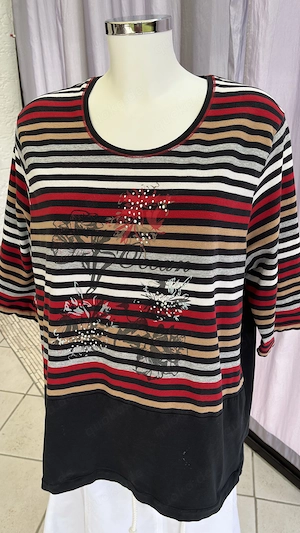 Shirt mit 3 4 Arm Gr. XL gestreift
