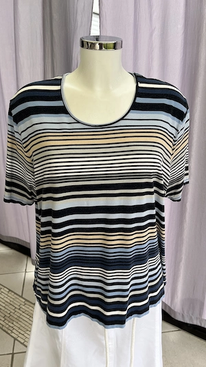 Bianca Shirt mit Kurzarm Gr. XL gemustert
