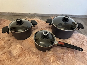 Diamond Lite Topf Set, 6-teilig, Durchmesser 24+20+18 cm