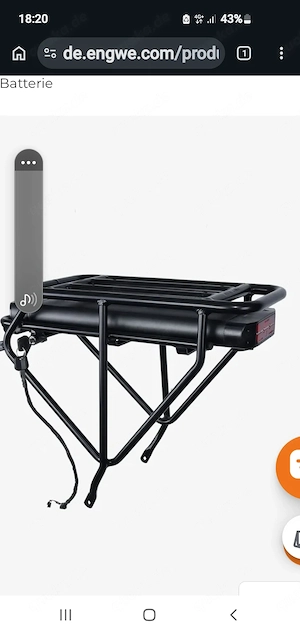 ENGWE Gepäckträger Akku 48 volt 13 bis 16 Ampere, NEU