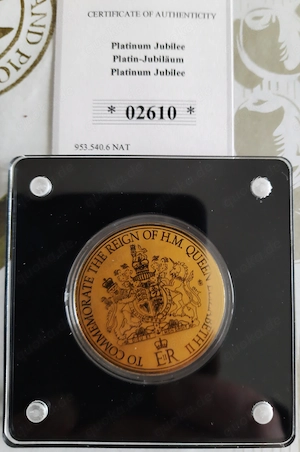 999-Goldmünze 1 200 oz Platinum Jubilee Queen Elizabeth II 2022