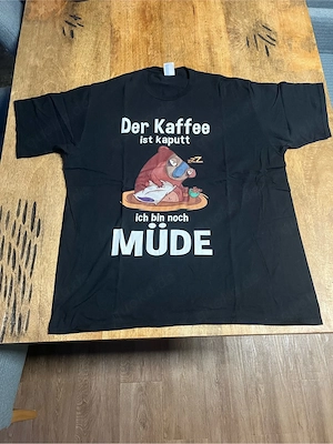 Fun Shirt Müde Schwarz XXL