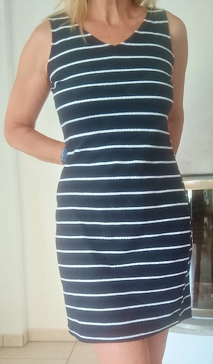 Sommerkleid blau weiß Größe S 
