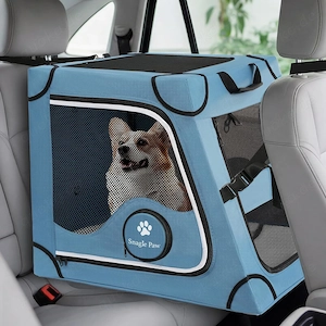 Faltbare Transportbox,Stabiler Transportbox Hund Rückbank