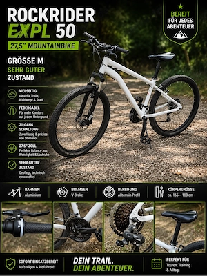 Rockrider EXPL 50   27,5  MTB | Größe M | Sehr guter Zustand