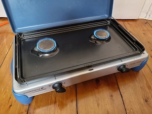 CampinGaz Camping Kitchen Campingkocher 2 flammig mit Grillplatte Bild 3