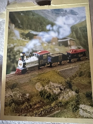 Royal Blue 9301 Vintage-Eisenbahn   komplett mit Originalkarton & Anleitung