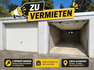2 Garagen zu vermieten   120   einzeln   200   zusammen