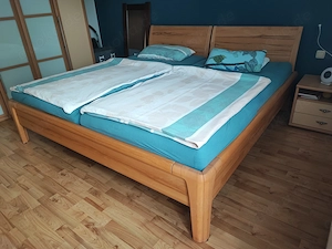 Bett Kernbuche massiv
