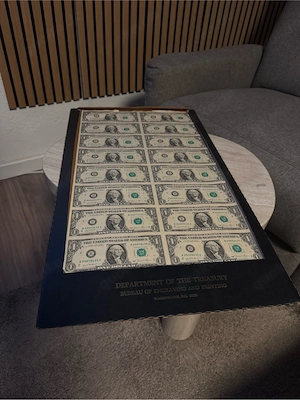 Original US-Dollar Bogen 1981 - echte ungeschnittene $1 Scheine