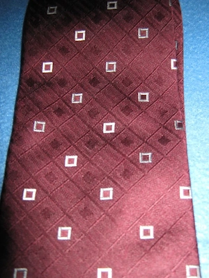 NEU Edel Original VINTAGE Karo Seiden Krawatte WESTBURY CLASSIC STYLE bordaux dunkel rot weiß